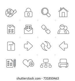 Line Internet and Web Navigation Icons -vector icon set