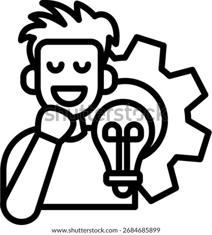 Line Interpersonal Skills Icon Vector Illustration