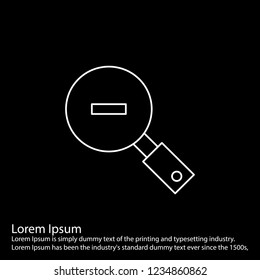 line inverted  icon on for your design use for websites,application and other projects