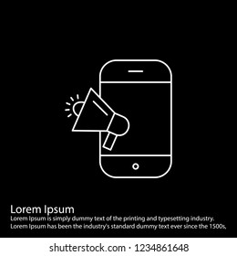 line inverted  icon on for your design use for websites,application and other projects