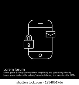 line inverted  icon on for your design use for websites,application and other projects