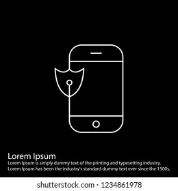 line inverted  icon on for your design use for websites,application and other projects