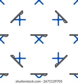 Icono de tabla de planchar aislado sin patrón sobre fondo blanco. Concepto de contorno colorido. Vector