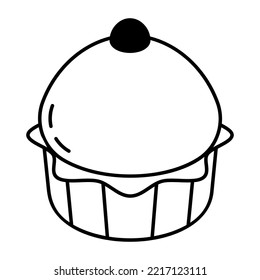 Eine Linie isometrisches Symbol des Muffins