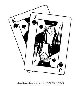 line jack and king sapades cards casino game