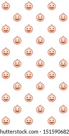 line jack o lantern pumpkin vector pattern illustration for halloween banner also can use for media social feed or story background