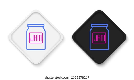 Line Jam jar icon isolated on white background. Colorful outline concept. Vector