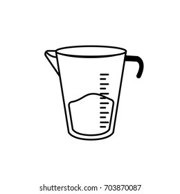 line jar measures kitchen utensil object to cuisine