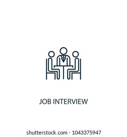 Line Job interview icon. Simple HR element illustration. Job interview symbol design from HR collection. Can be used in web and mobile.