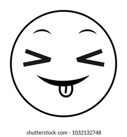 line joking face gesture emoji expression