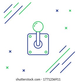 Line Joystick for arcade machine icon isolated on white background. Joystick gamepad. Colorful outline concept. Vector