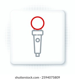 Line Joystick for arcade machine icon isolated on white background. Joystick gamepad. Colorful outline concept. Vector