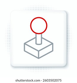 Line Joystick for arcade machine icon isolated on white background. Joystick gamepad. Colorful outline concept. Vector