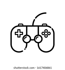 Line joystick icon vector, Gamepad Illustration on White Background
