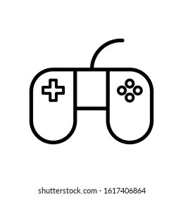 Line joystick icon vector, Gamepad Illustration on White Background