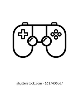 Line joystick icon vector, Gamepad Illustration on White Background