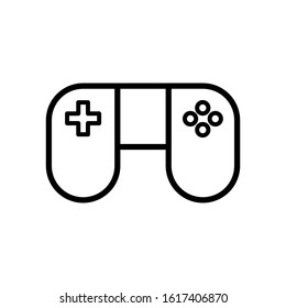 Line joystick icon vector, Gamepad Illustration on White Background