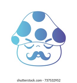 line kawaii cute angry fungus plant