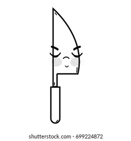 line kawaii cute angry kitchen utensil