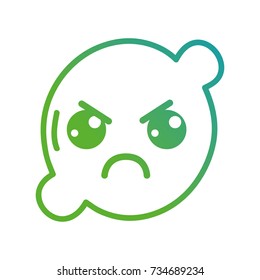 line kawaii cute angry lemon fruit