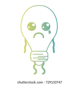 line kawaii cute crying bulb energy