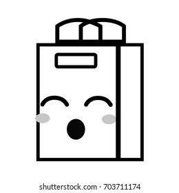 line kawaii cute funny shopping bag