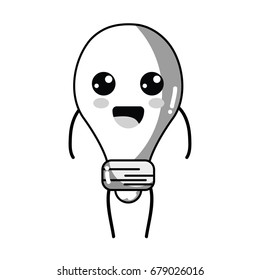 line kawaii cute happy bulb energy