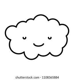 line kawaii cute and happy cloud fluffy weather