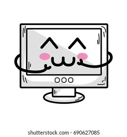 line kawaii cute happy computer technology