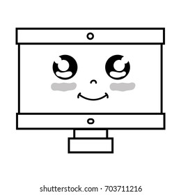 line kawaii cute happy computer technology