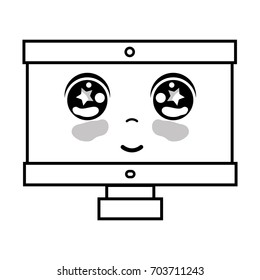 line kawaii cute happy computer technology