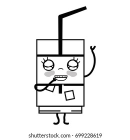 line kawaii cute happy drink beverage
