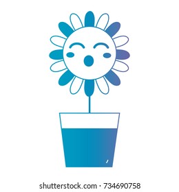 line kawaii cute happy flower