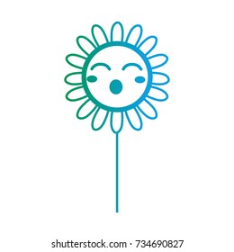 line kawaii cute happy flower