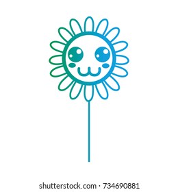 line kawaii cute happy flower