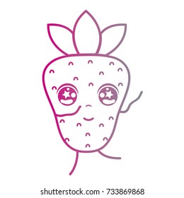 line kawaii cute happy strwberry fruit