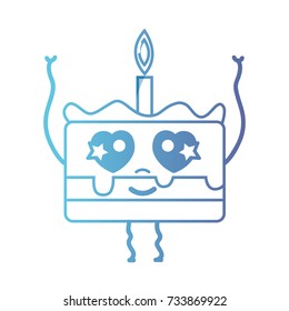 line kawaii cute in love sweet cake