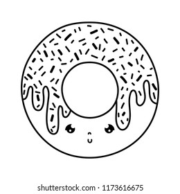 line kawaii cute sweet donut snack