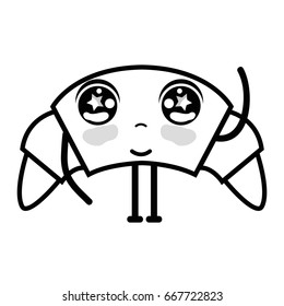line kawaii cute tender croissant food