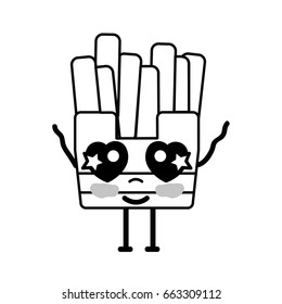 line kawaii cute tender fries french food