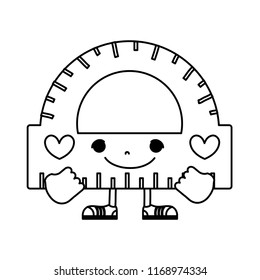 line kawaii happy conveyor with arms and legs