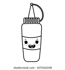 line kawaii happy deicous sauce bottle