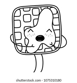 line kawaii happy pancake with arms and legs