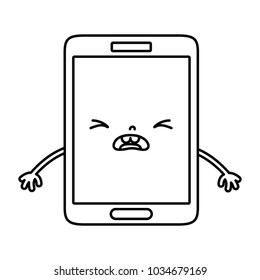 line kawaii smartphone cute pity face