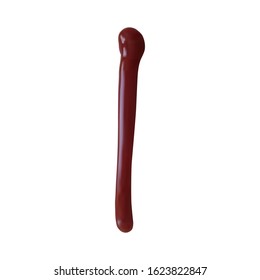 A line of ketchup. Vector illustration. Bright tomato paste.