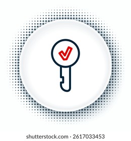 Line Key icon isolated on white background. Colorful outline concept. Vector