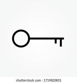 ilustración vectorial de icono de clave de línea