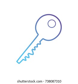 line key metal object icon