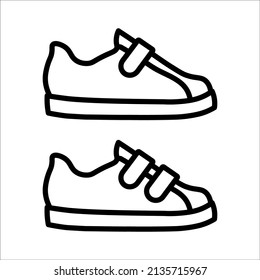 Line Kids Shoes Icon Vector Illuatration