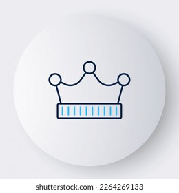 Line King crown icon isolated on white background. Colorful outline concept. Vector